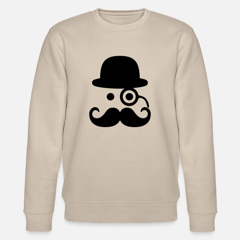 Smiley Mustache - Stanley/Stella Unisex Bio-Sweatshirt CHANGER  - Beige