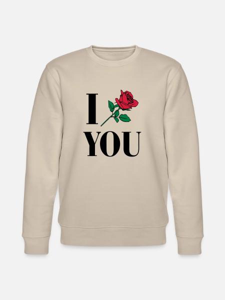 I Love You - Rose - Stanley/Stella Unisex Bio-Sweatshirt CHANGER  - Beige