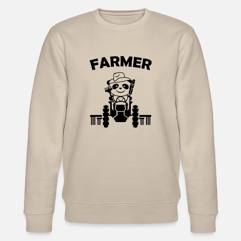 panda farmer - Stanley/Stella Unisex Bio-Sweatshirt CHANGER  - Beige