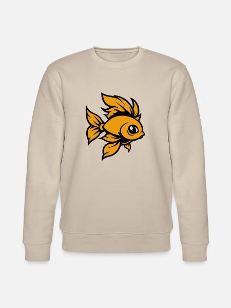 Goldfish Fish Comic - Stanley/Stella CHANGER Unisex Organic Sweatshirt - beige