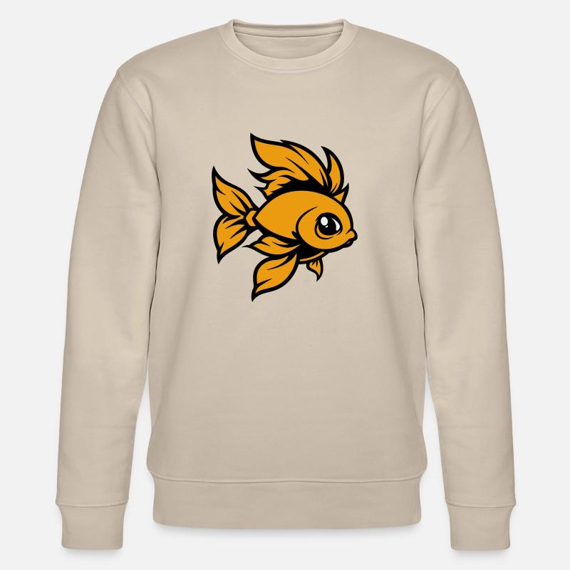 Poisson rouge Poisson Bande Dessinée - Sweat bio CHANGER Stanley/Stella Unisexe - beige