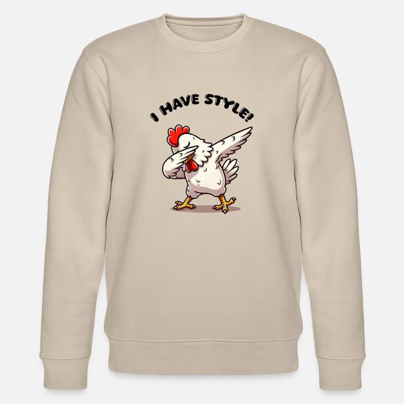 dabbing huhn - Stanley/Stella Unisex Bio-Sweatshirt CHANGER  - Beige