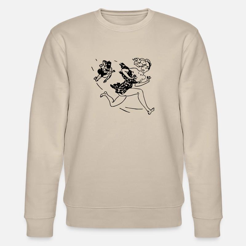 neanderthal cave man caveman steinzeit6 - Stanley/Stella CHANGER Unisex Organic Sweatshirt - beige