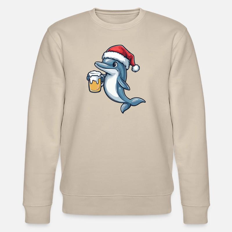 Bière Dolphin Noël - Sweat bio CHANGER Stanley/Stella Unisexe - beige