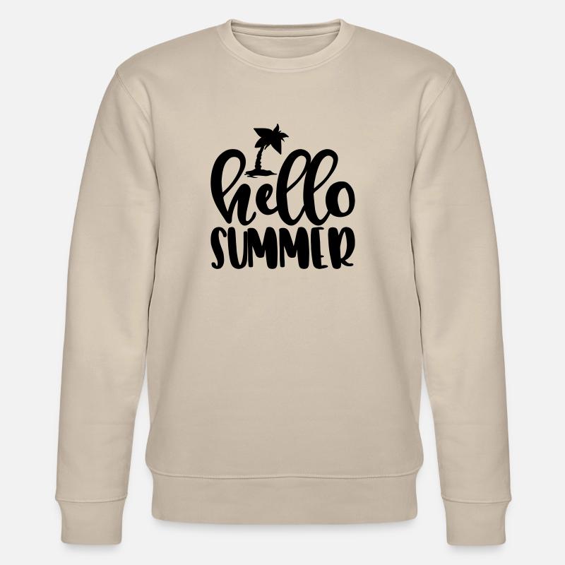 HELLO SUMMER - Stanley/Stella Unisex Bio-Sweatshirt CHANGER  - Beige