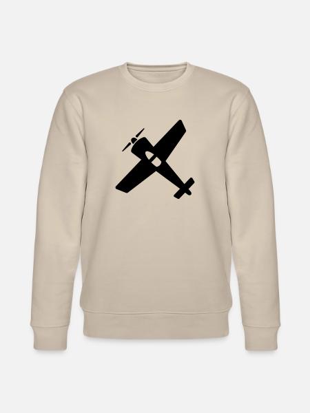 Flugzeug Geschenk Modellflugzeug - Stanley/Stella Unisex Bio-Sweatshirt CHANGER - Beige