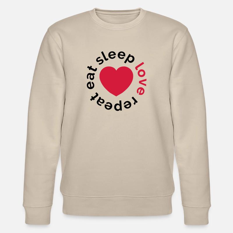 manger sommeil amour répéter - Sweat bio CHANGER Stanley/Stella Unisexe - beige