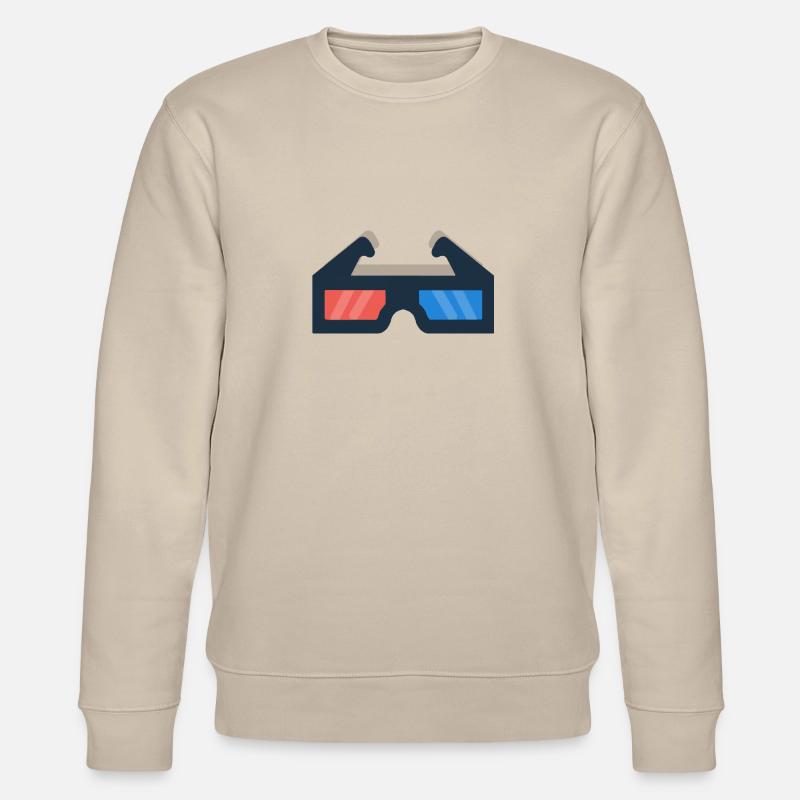 Kino 3-D Brille! Geschenk Idee - Stanley/Stella Unisex Bio-Sweatshirt CHANGER  - Beige