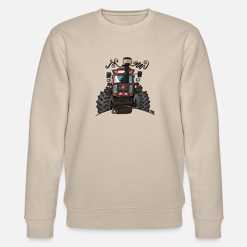 0449 Brown Traktor - Stanley/Stella Unisex Bio-Sweatshirt CHANGER  - Beige
