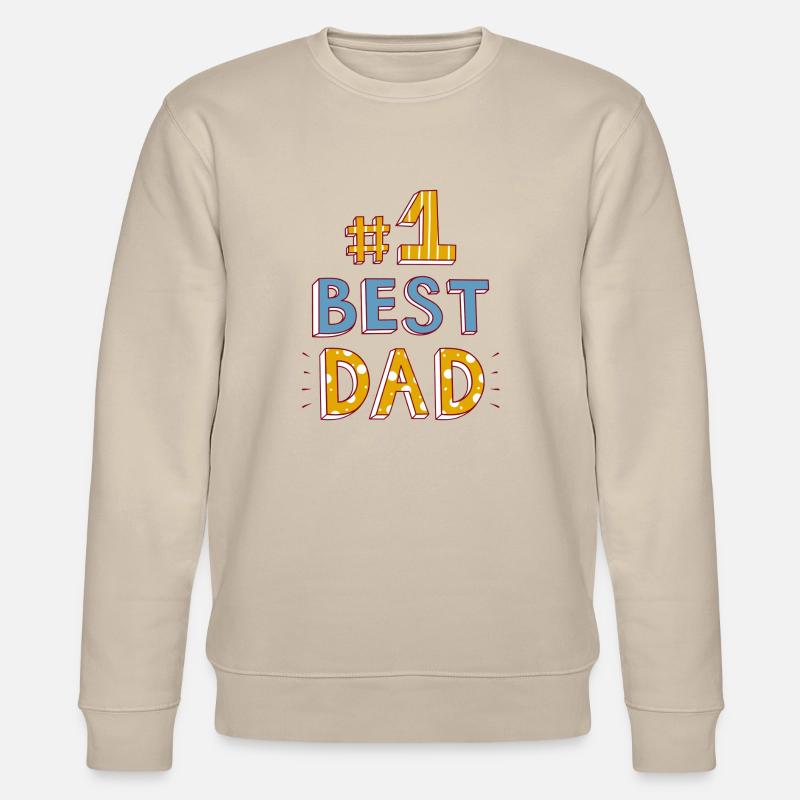 # 1 Meilleur papa - Sweat bio CHANGER Stanley/Stella Unisexe - beige