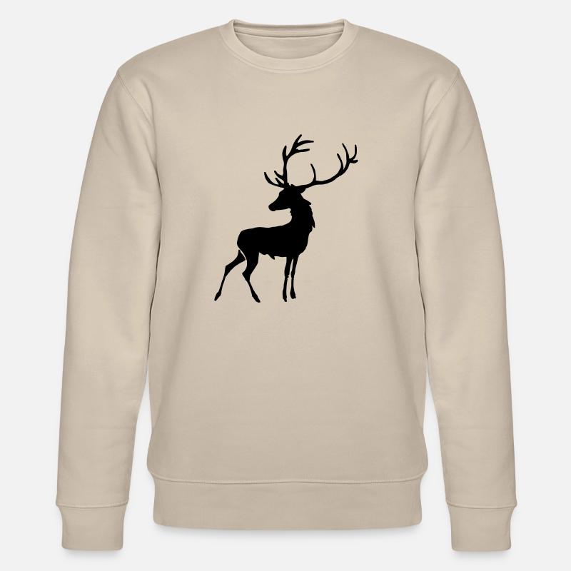 Hirsche - Stanley/Stella Unisex Bio-Sweatshirt CHANGER  - Beige