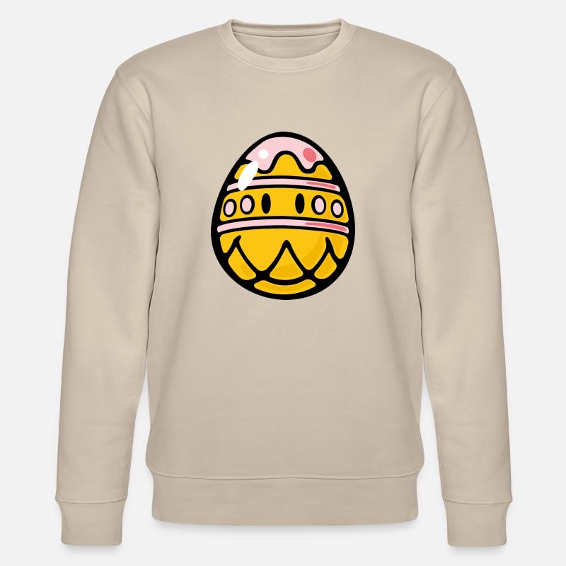 Smiley Easter Egg - Stanley/Stella Unisex Bio-Sweatshirt CHANGER  - Beige