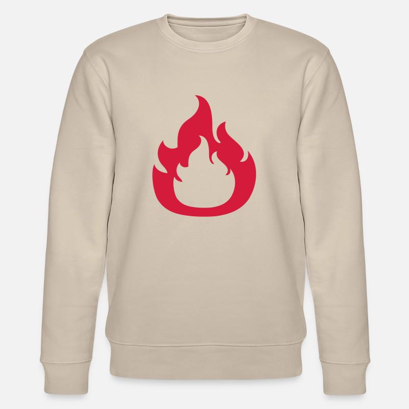 Conception de feu de logo - Sweat bio CHANGER Stanley/Stella Unisexe - beige