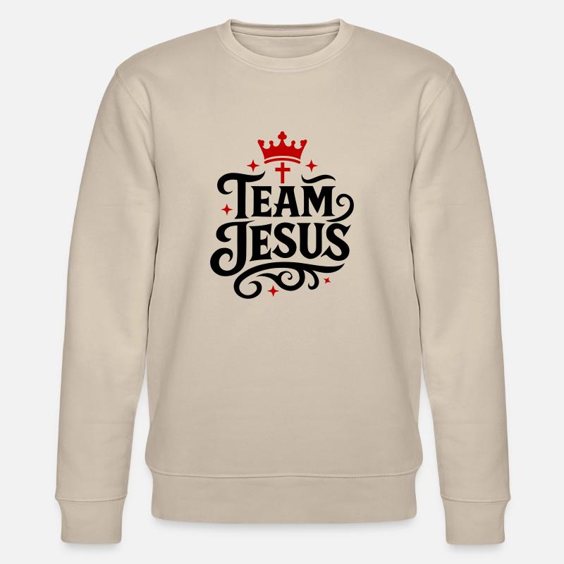 Team Jesus Krone - Stanley/Stella Unisex Bio-Sweatshirt CHANGER - Beige