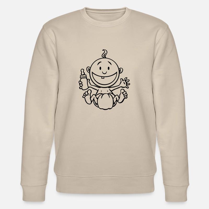 Le bébé rit. - Sweat bio CHANGER Stanley/Stella Unisexe - beige