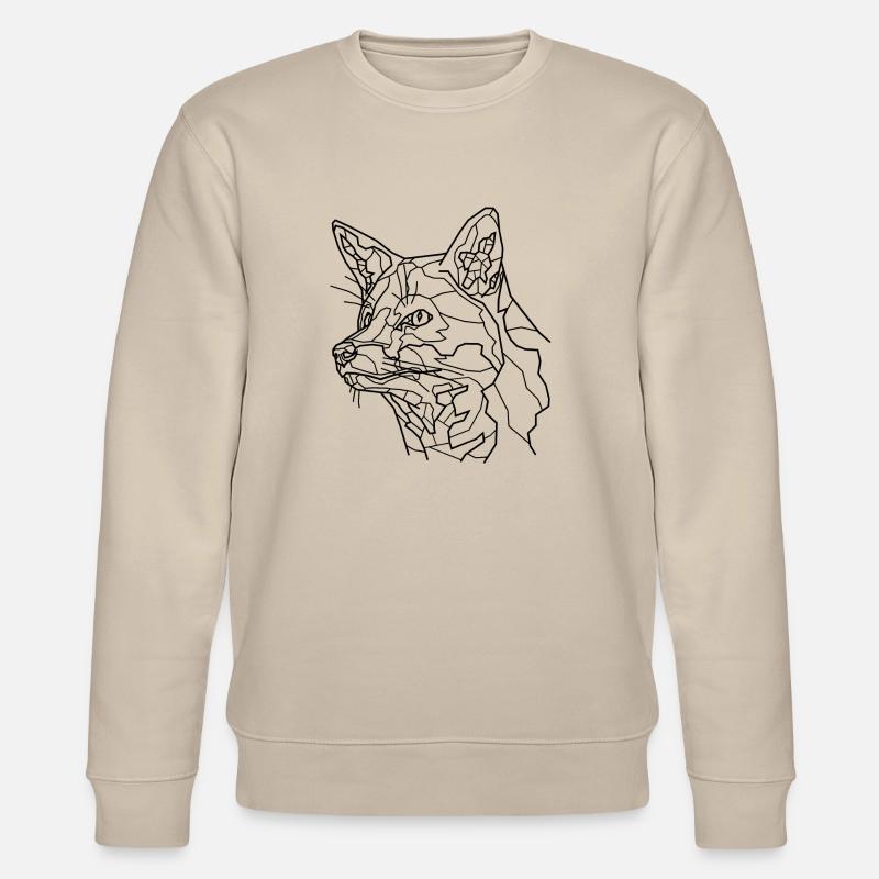 Fuchs Line Art - Stanley/Stella Unisex Bio-Sweatshirt CHANGER  - Beige