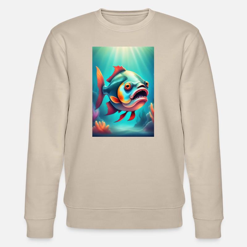 Poisson effrayant à l’air étrange - Sweat bio CHANGER Stanley/Stella Unisexe - beige