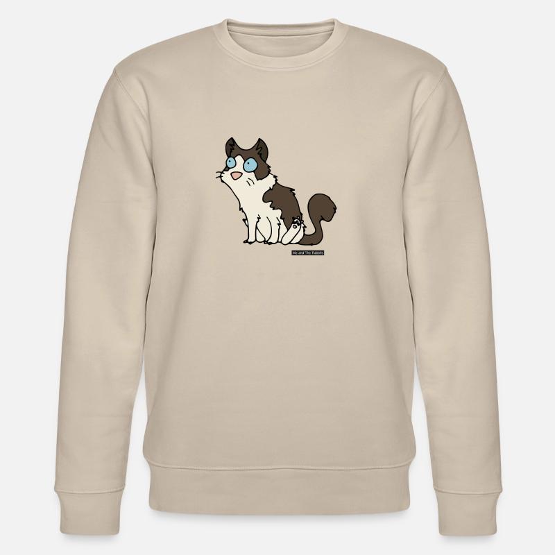 Cat - ragdoll - Stanley/Stella CHANGER Unisex Organic Sweatshirt - beige