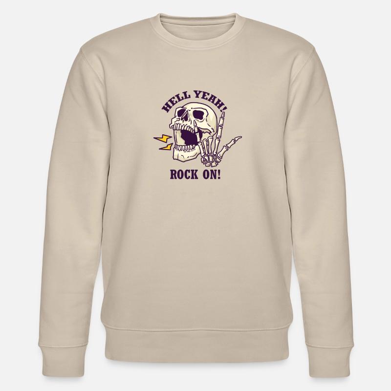 Hell yeah - rock on - Stanley/Stella CHANGER Unisex Organic Sweatshirt - beige
