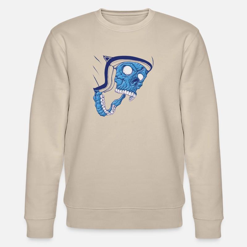 Schädel Kopf - Stanley/Stella Unisex Bio-Sweatshirt CHANGER  - Beige