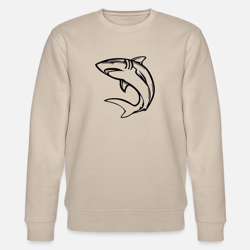 Eleganter Hochseehai - Stanley/Stella Unisex Bio-Sweatshirt CHANGER  - Beige