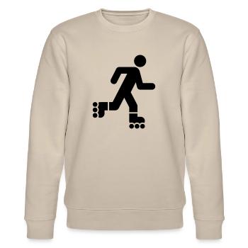 Rollerfahrer, Roller, Roller Sport - Stanley/Stella Unisex Bio-Sweatshirt CHANGER  - Beige - Vorne - Nik (191cm) & Marisol (170cm)