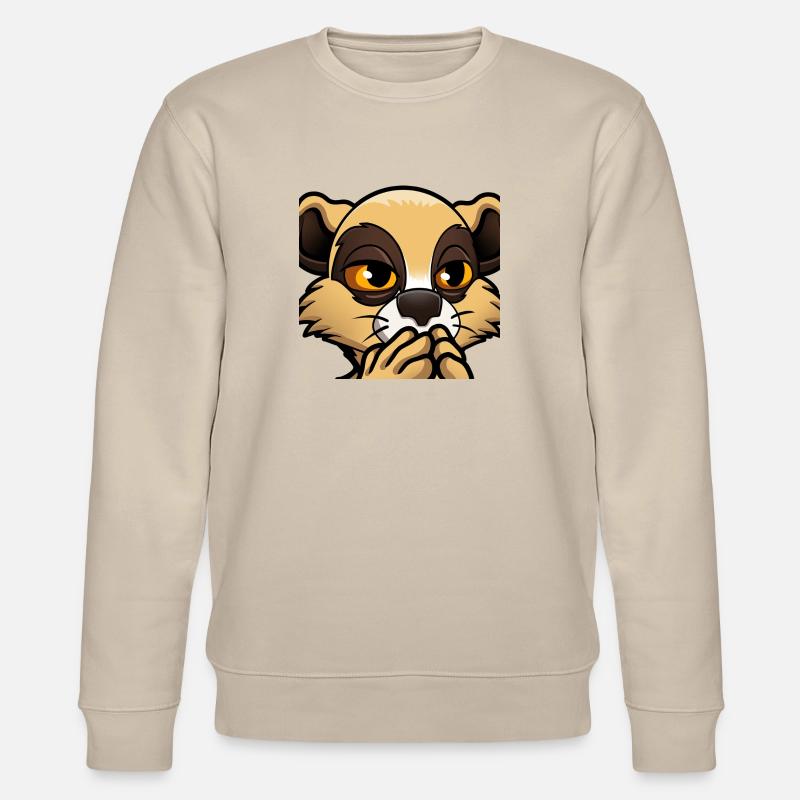 Schockiertes Erdmännchen - Stanley/Stella Unisex Bio-Sweatshirt CHANGER  - Beige