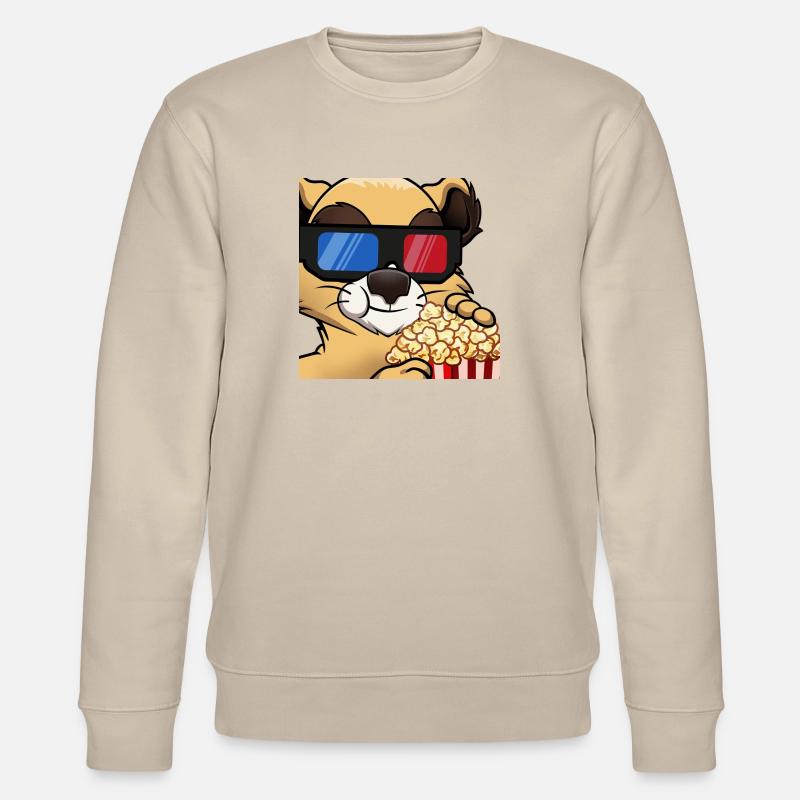Des petites Macups à la soirée vidéo avec des lunettes 3D - Sweat bio CHANGER Stanley/Stella Unisexe - beige