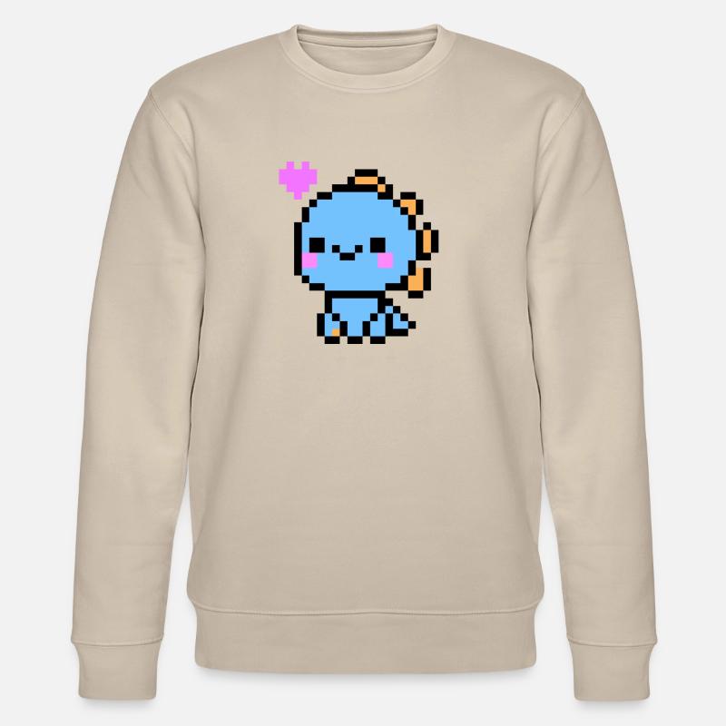 Mignon Dino bleu clair - Sweat bio CHANGER Stanley/Stella Unisexe - beige
