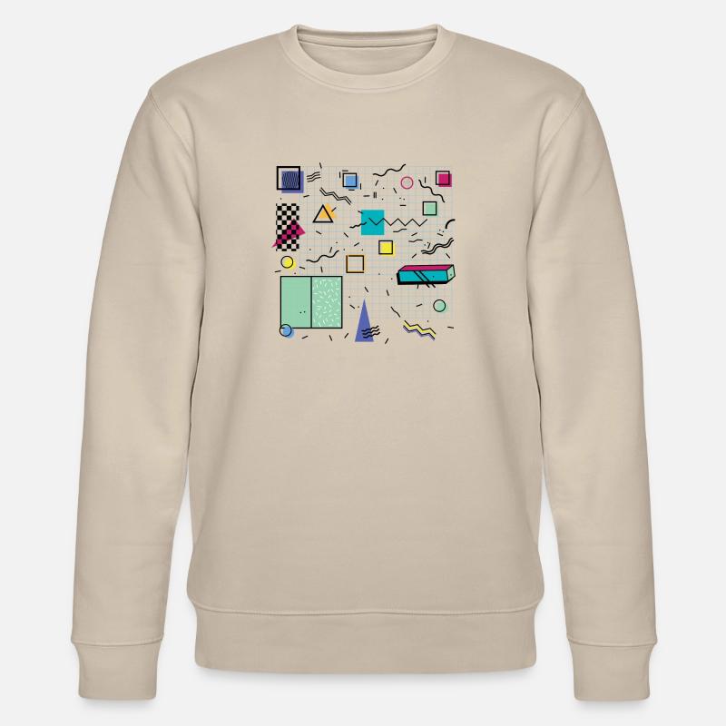 Eldram’s Eighties Abstract 01 - Sweat bio CHANGER Stanley/Stella Unisexe - beige