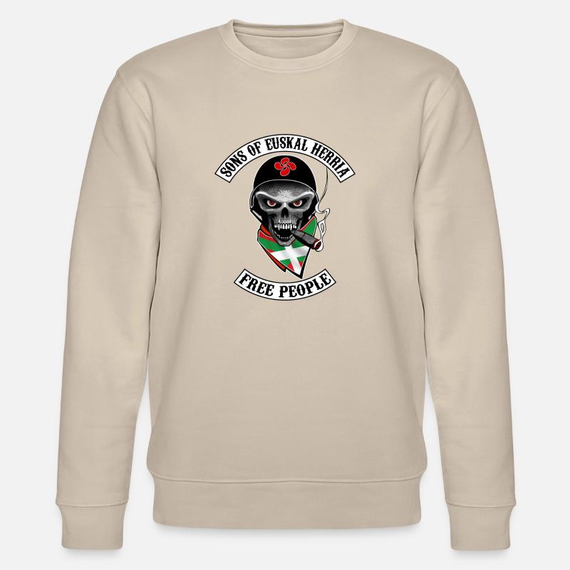 basques bikers design - Stanley/Stella Unisex Bio-Sweatshirt CHANGER  - Beige