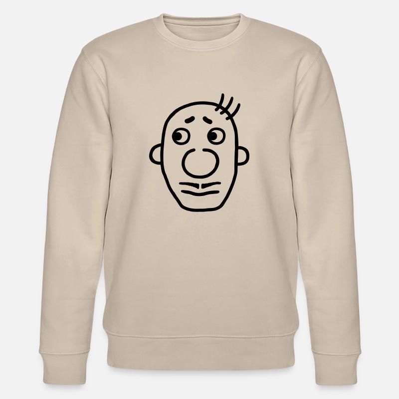 Man with Moustache / Mustache - Stanley/Stella CHANGER Unisex Organic Sweatshirt - beige