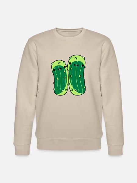 2 small cucumbers with sweet - Stanley/Stella CHANGER Unisex Organic Sweatshirt - beige