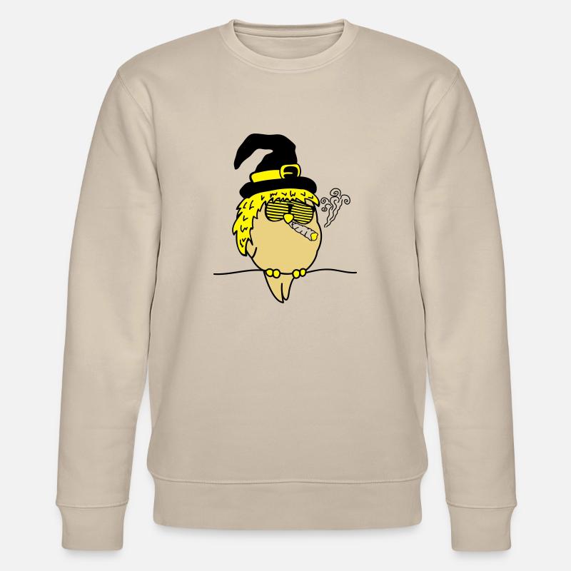 bird_witch_smoke_02 - Stanley/Stella Unisex Bio-Sweatshirt CHANGER  - Beige