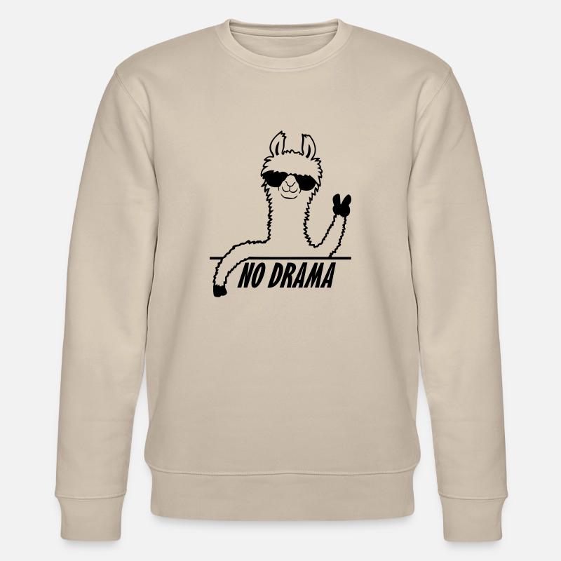 Lama No Drama - Stanley/Stella Unisex Bio-Sweatshirt CHANGER  - Beige
