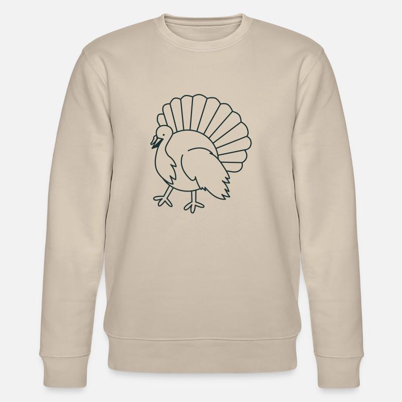 Runde Truthahn zeigt - Stanley/Stella Unisex Bio-Sweatshirt CHANGER  - Beige