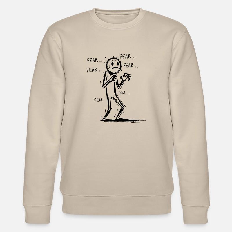 Ängstlicher Mann - Stanley/Stella Unisex Bio-Sweatshirt CHANGER  - Beige