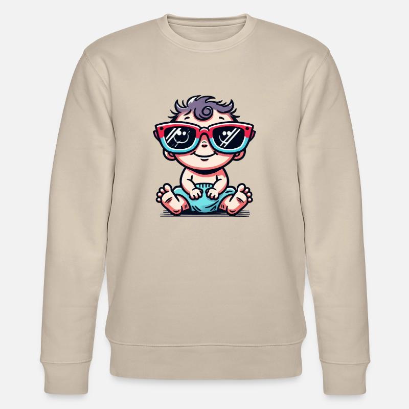 baby comic - Stanley/Stella Unisex Bio-Sweatshirt CHANGER  - Beige