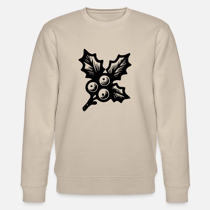 Weihnachts-Stechpalme - Stanley/Stella Unisex Bio-Sweatshirt CHANGER  - Beige