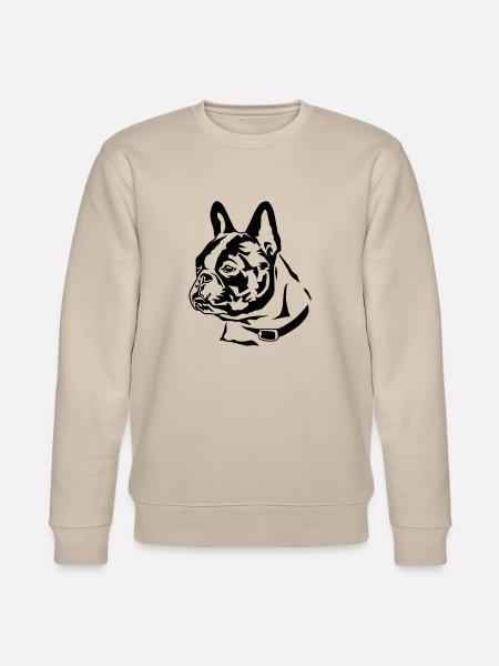 french_bully_head_01 - Stanley/Stella Unisex Bio-Sweatshirt CHANGER  - Beige
