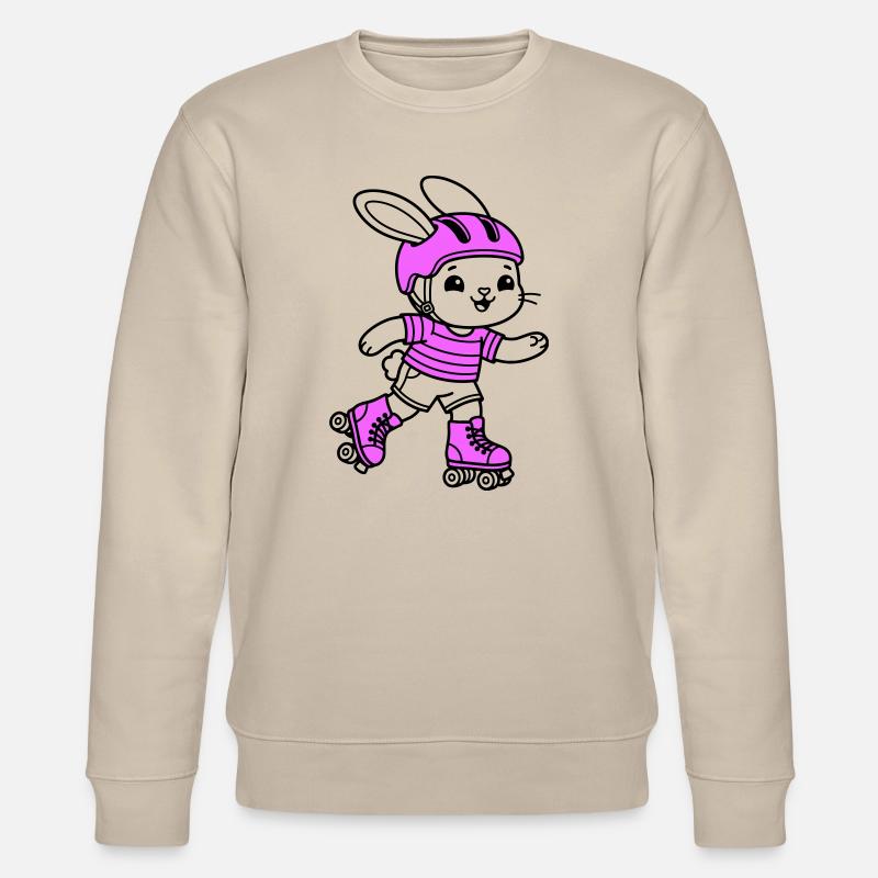 Fille patineuse à roulettes - Sweat bio CHANGER Stanley/Stella Unisexe - beige