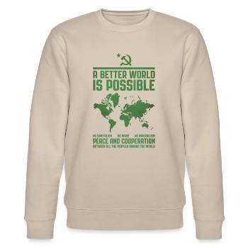 Un monde meilleur 2 - Sweat bio CHANGER Stanley/Stella Unisexe - beige - Devant - Nik (191cm) & Marisol (170cm)