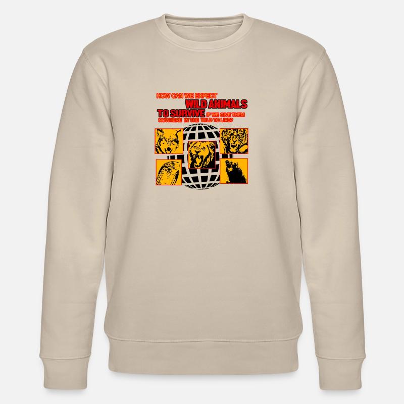 Animaux sauvages pour survivre! - Sweat bio CHANGER Stanley/Stella Unisexe - beige