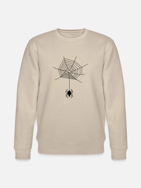 spinne_im_netz_f1 - Stanley/Stella CHANGER Unisex Organic Sweatshirt - beige