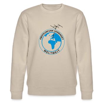 amateurfunk-verbindet - Stanley/Stella Unisex Bio-Sweatshirt CHANGER  - Beige - Vorne - Nik (191cm) & Marisol (170cm)