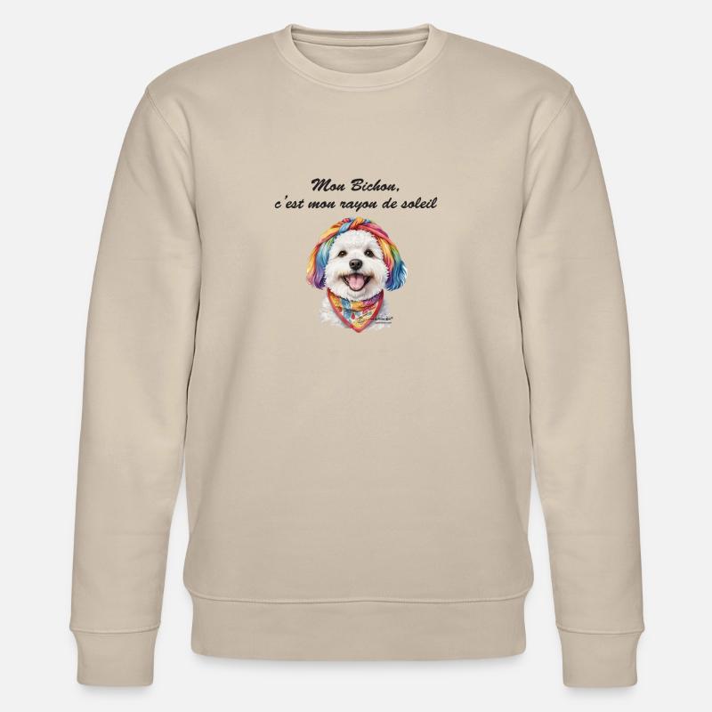 Bichon rayon de soleil - Sweat bio CHANGER Stanley/Stella Unisexe - beige