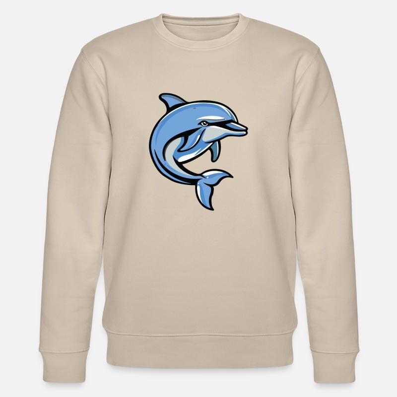 delfin comic - Stanley/Stella Unisex Bio-Sweatshirt CHANGER  - Beige