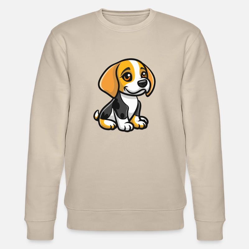 hund tier comic - Stanley/Stella Unisex Bio-Sweatshirt CHANGER  - Beige