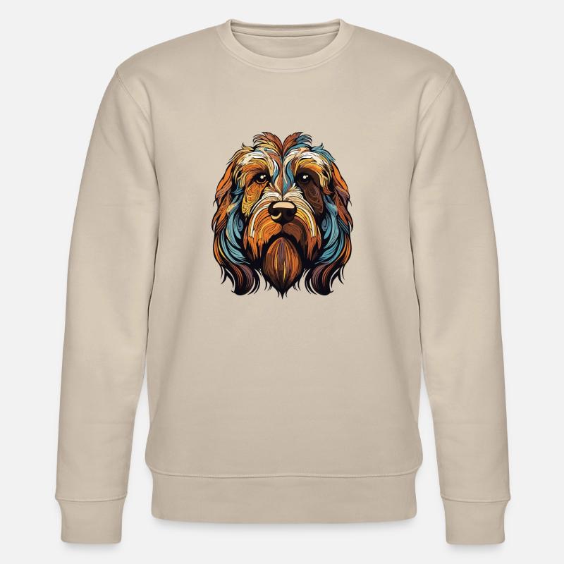 dog tier hund - Stanley/Stella Unisex Bio-Sweatshirt CHANGER - Beige