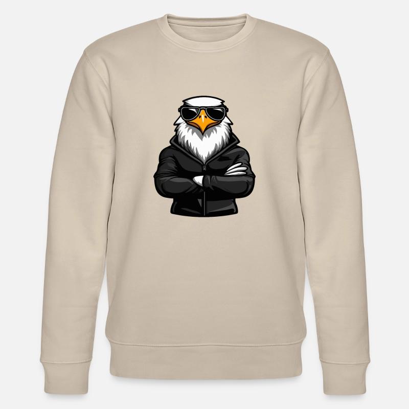 Adler Eagle Comic - Stanley/Stella CHANGER Unisex Organic Sweatshirt - beige